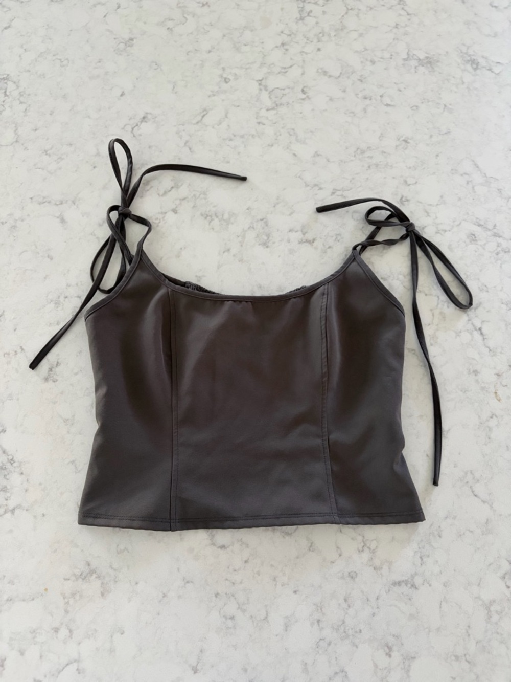 Tie-Shoulder Cropped Cami Top